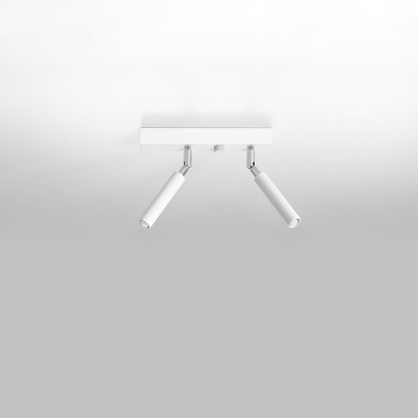 Λευκός μοντέρνος περιστρεφόμενος φωτιστικό οροφής σαλονιού – Μοντέλο Aerionis