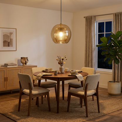 Painted Glass Suspension LED Natural Design Lighting – Ruche Cristalline
