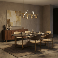 Lustre Bambou Métal LED Design Moderne – Malaria