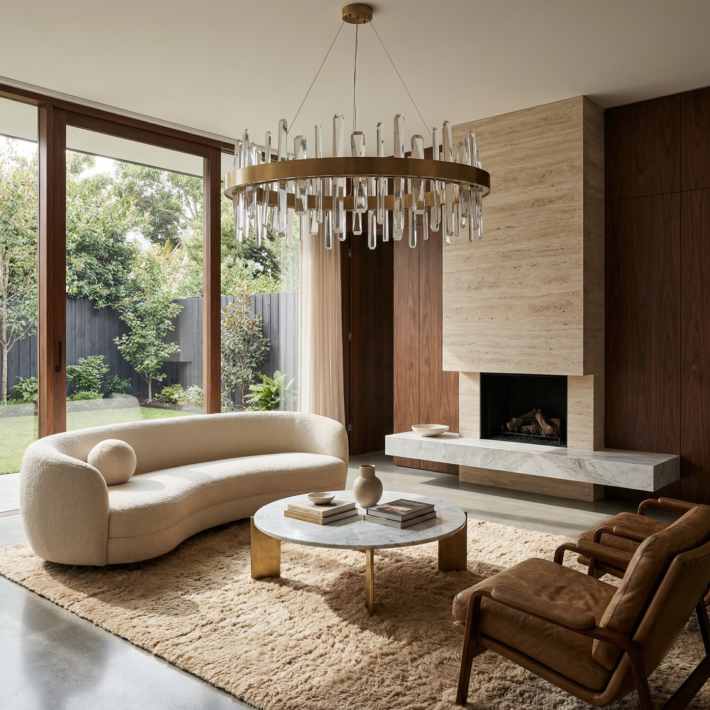 Lustre Élégant Cristaux Facettés & Diffusion Chic – Vivo