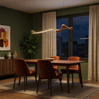 Suspension en frêne LED dimmable pour intérieurs – Armon