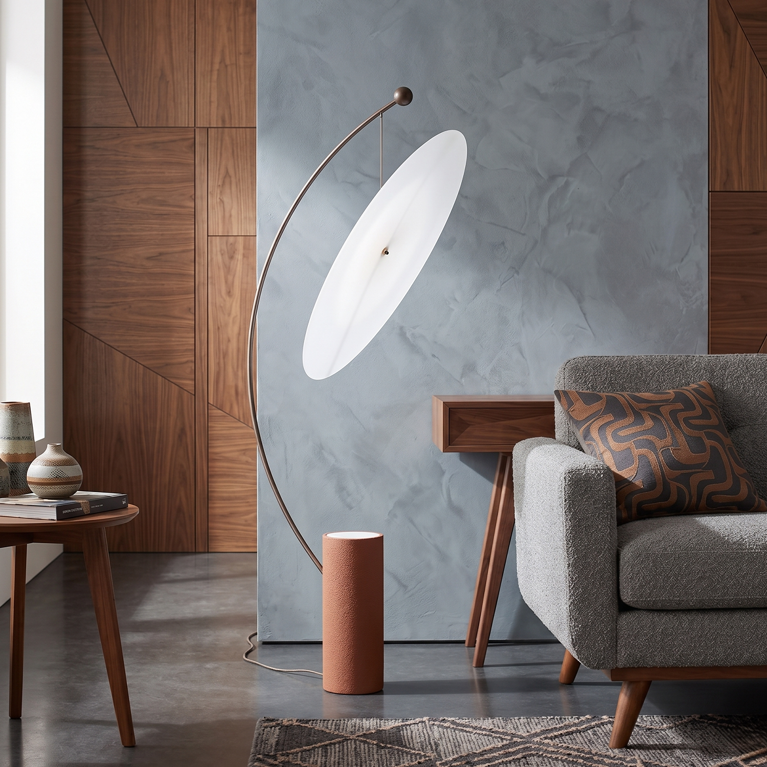 Lampadaire Scandinave Vitrail LED Design Épuré – Soléia