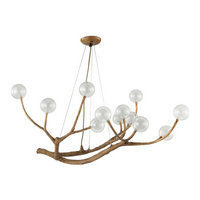 Lustre Moderne Branché avec Verre Ambré – Haloa