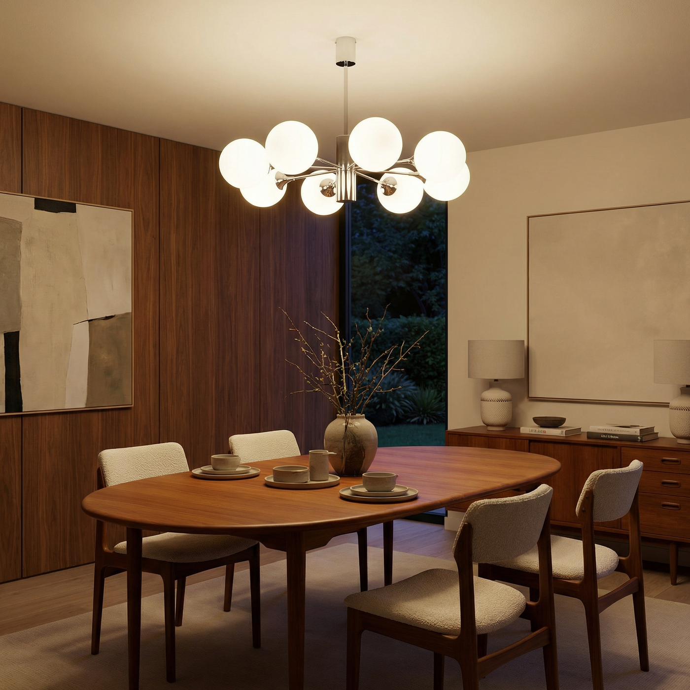 Lustre Nordique Moderne en Fer pour Salon – Ziraldion