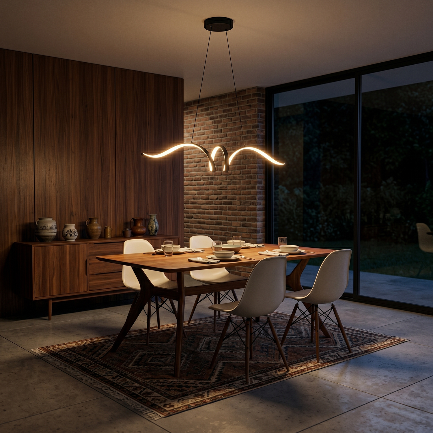 Plafonnier LED Chaleureux Formes Fluides Modernes – Minoa