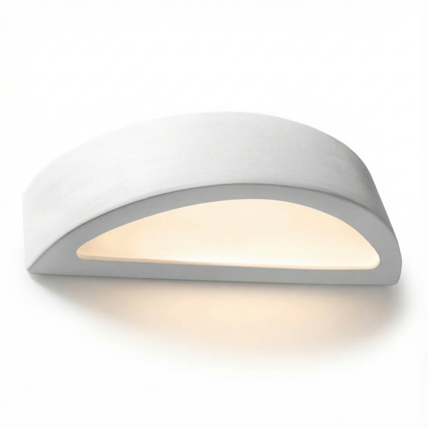 Moderní bílá keramická nástěnná lampa – model Ephyra