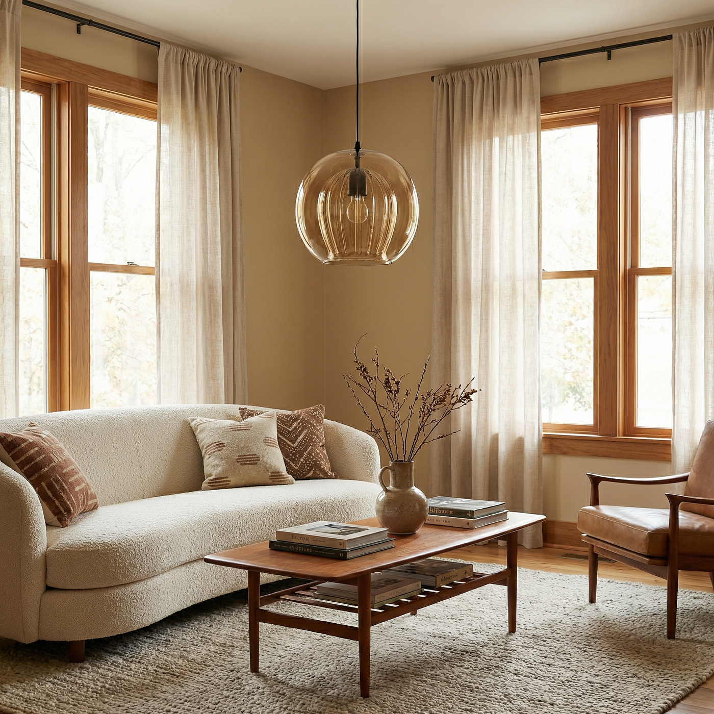 Suspension nordique en verre pour intérieurs modernes – Ombreli