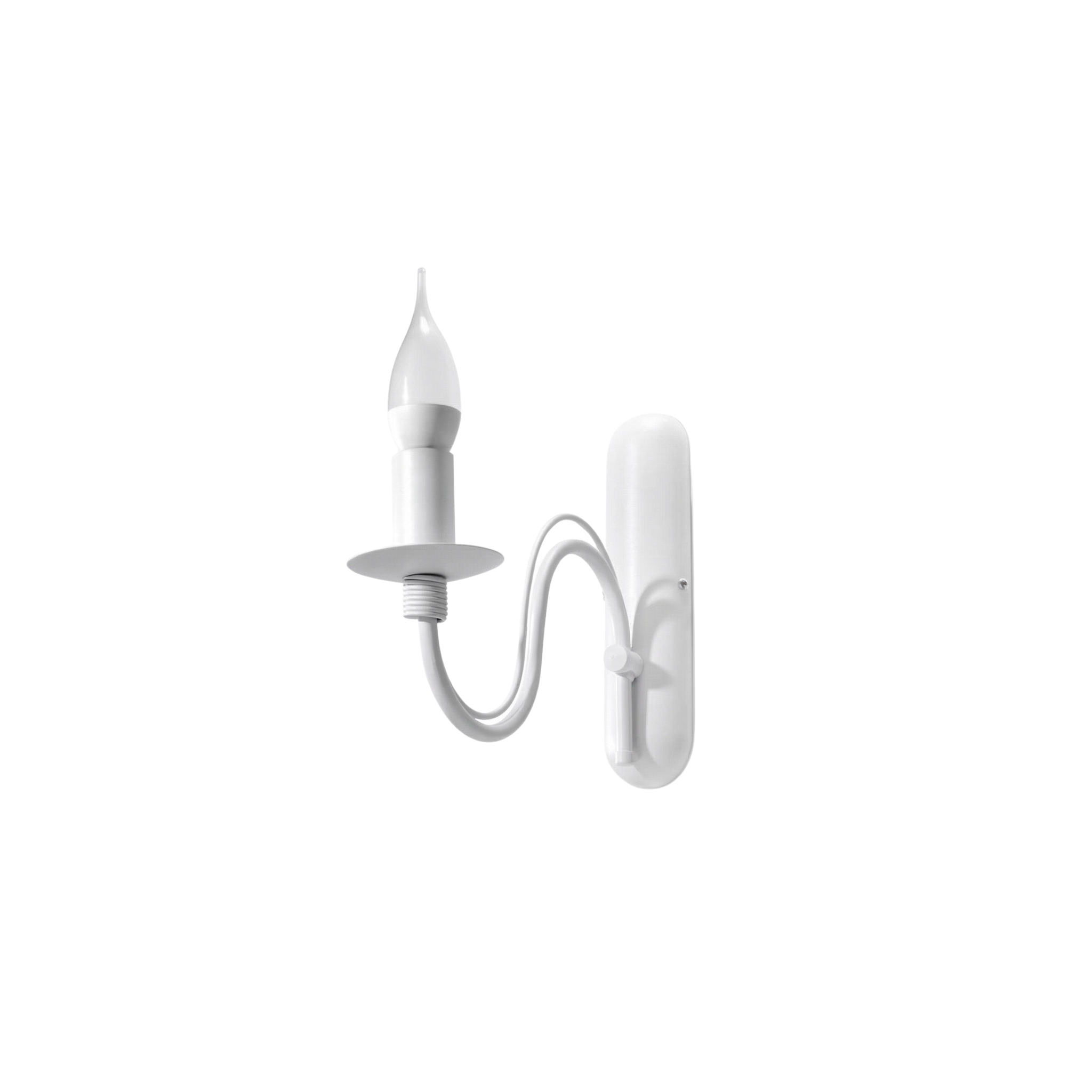 Applique murale bougeoir acier blanc moderne – Asterwyn