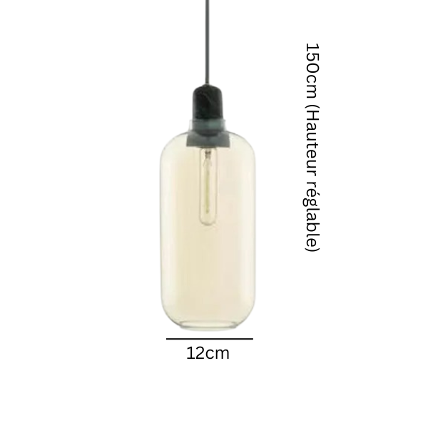 Suspension en Verre Teinté Style Moderne – Éclat Verre