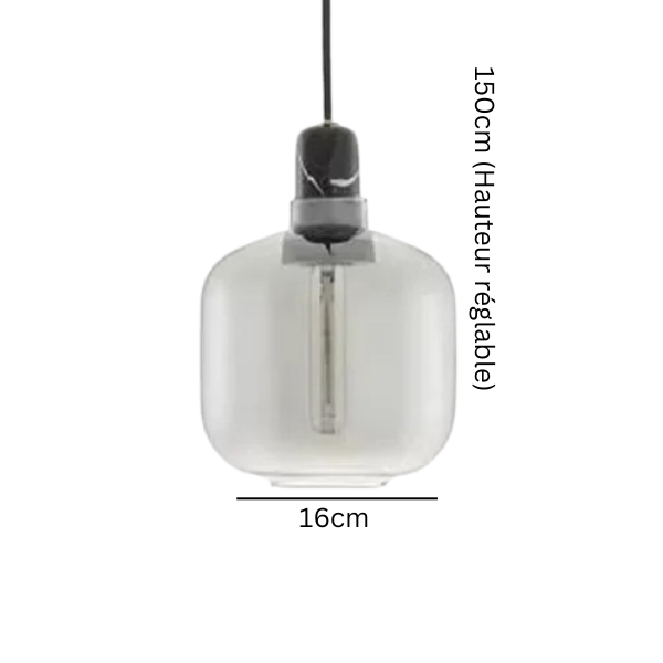 Suspension en Verre Teinté Style Moderne – Éclat Verre