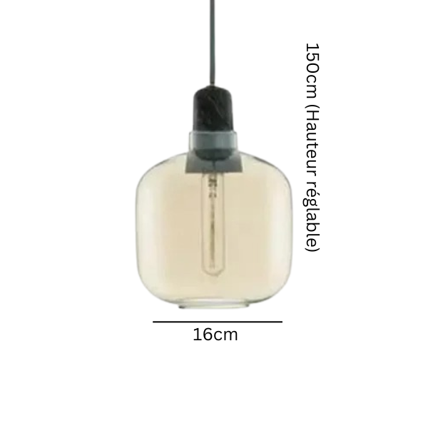 Suspension en Verre Teinté Style Moderne – Éclat Verre