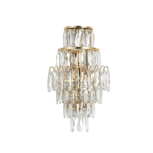 Applique murale en chrome et cristal pour salon – Cristarène