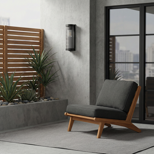 Applique Extérieure en Métal et Verre – Solaréa