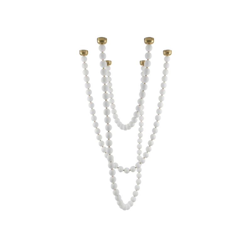 Suspension LED moderne en alliage pour salon – Argentique