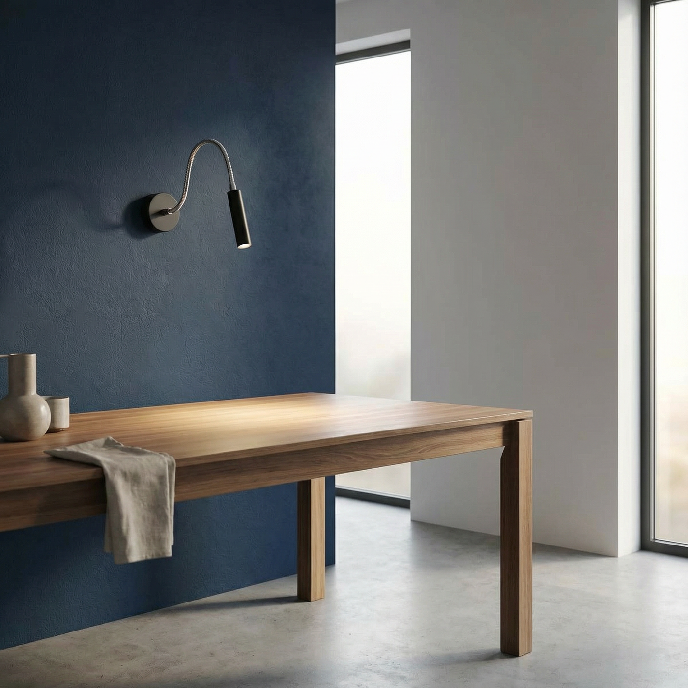 Applique murale noire minimaliste orientable – Modèle Noxeral