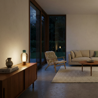 Lampe de bureau minimaliste en verre et aluminium – Artéline