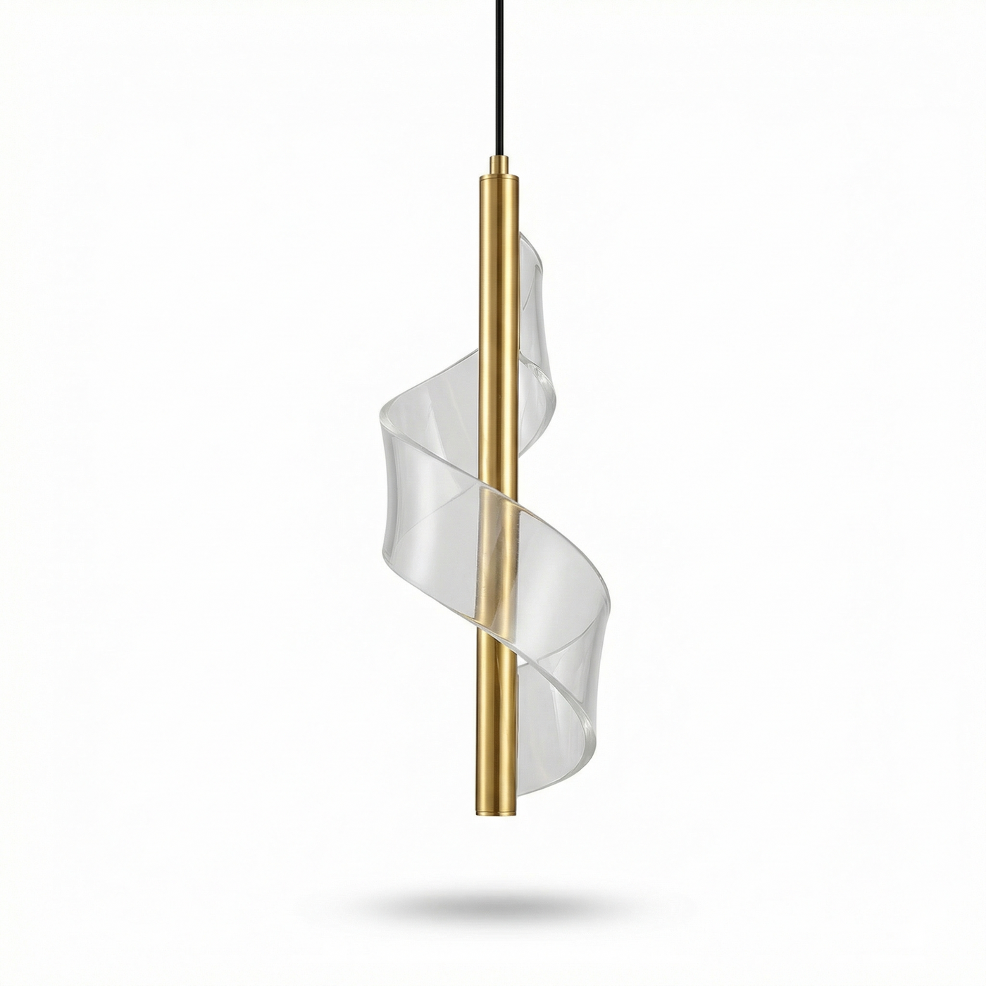 Suspension Moderne Minimaliste avec Abat-jour PVC – Éclipse Noire