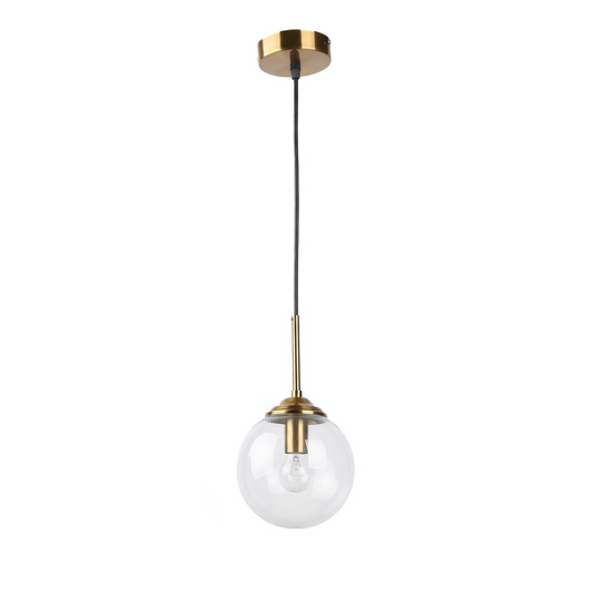 Suspension LED en verre poli pour salon – Crealuxai