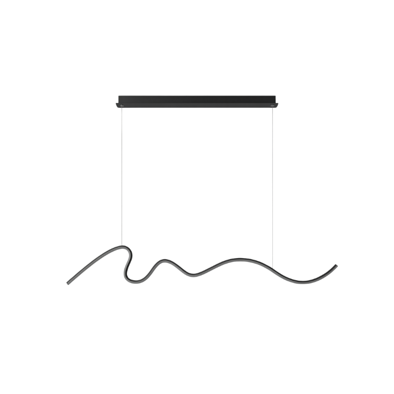 Suspension LED noire moderne pour intérieurs – Caeluxique