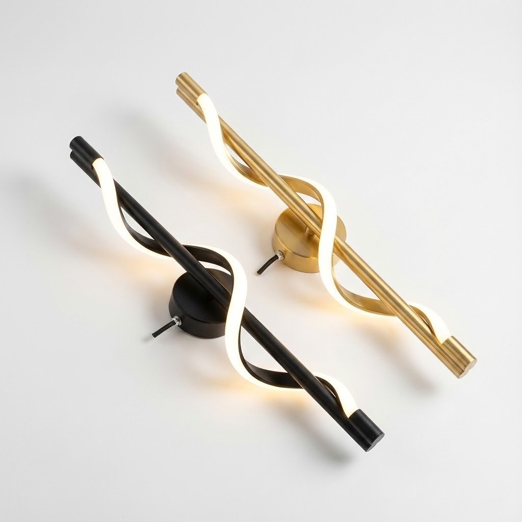 Ascending LED Wall Light & Descending Twisted Elegance – SpiraleX