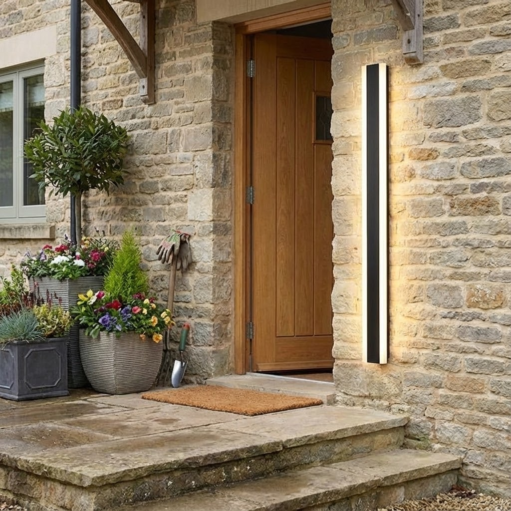 Applique LED extérieure Luménia design linéaire acier inoxydable - vue 1