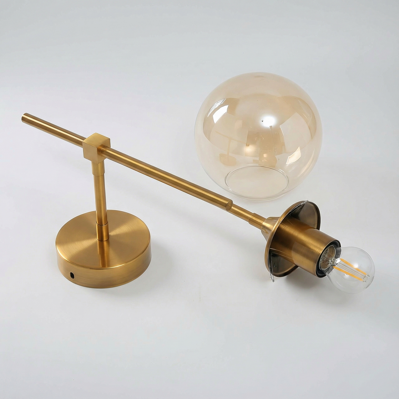 Adjustable Globe Wall Light in Refined Glass – Auréa