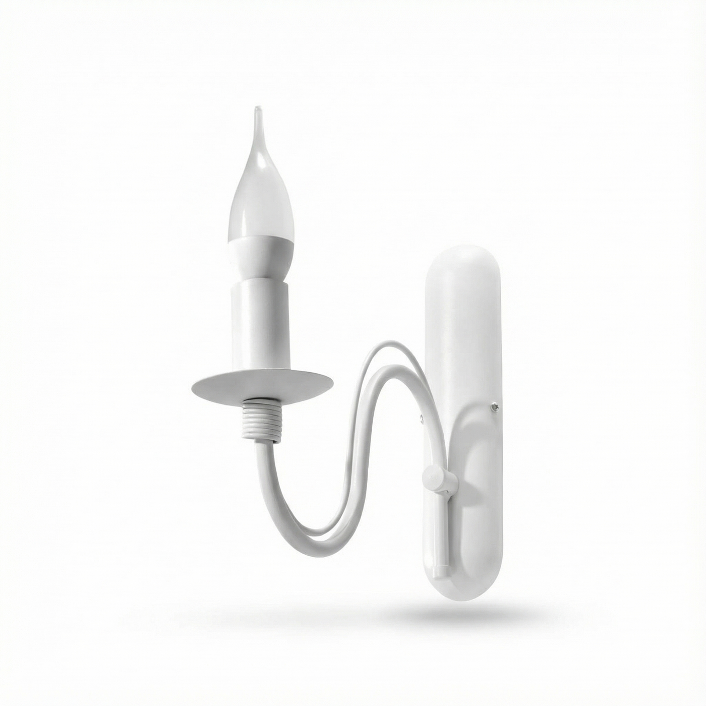 Wall light candle holder white steel modern - Asterwyn