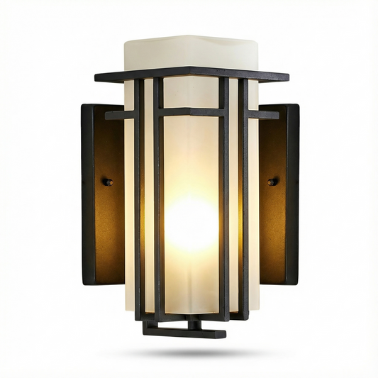 屋外用ヴィンテージアイアンのウォールライト – Feriona