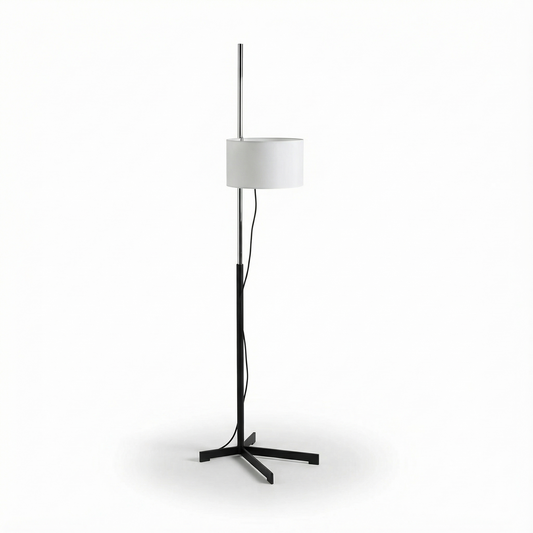 Spanish design floor lamp in metal and fabric – Zelari
