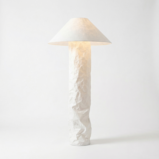 Iron and fabric floor lamp for living room – Armonéo