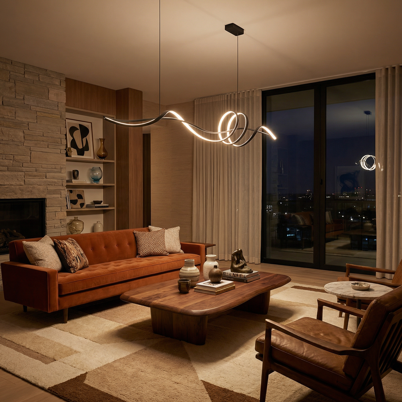 Suspension LED Silhouette Élégante Design Compact –  Ondéa