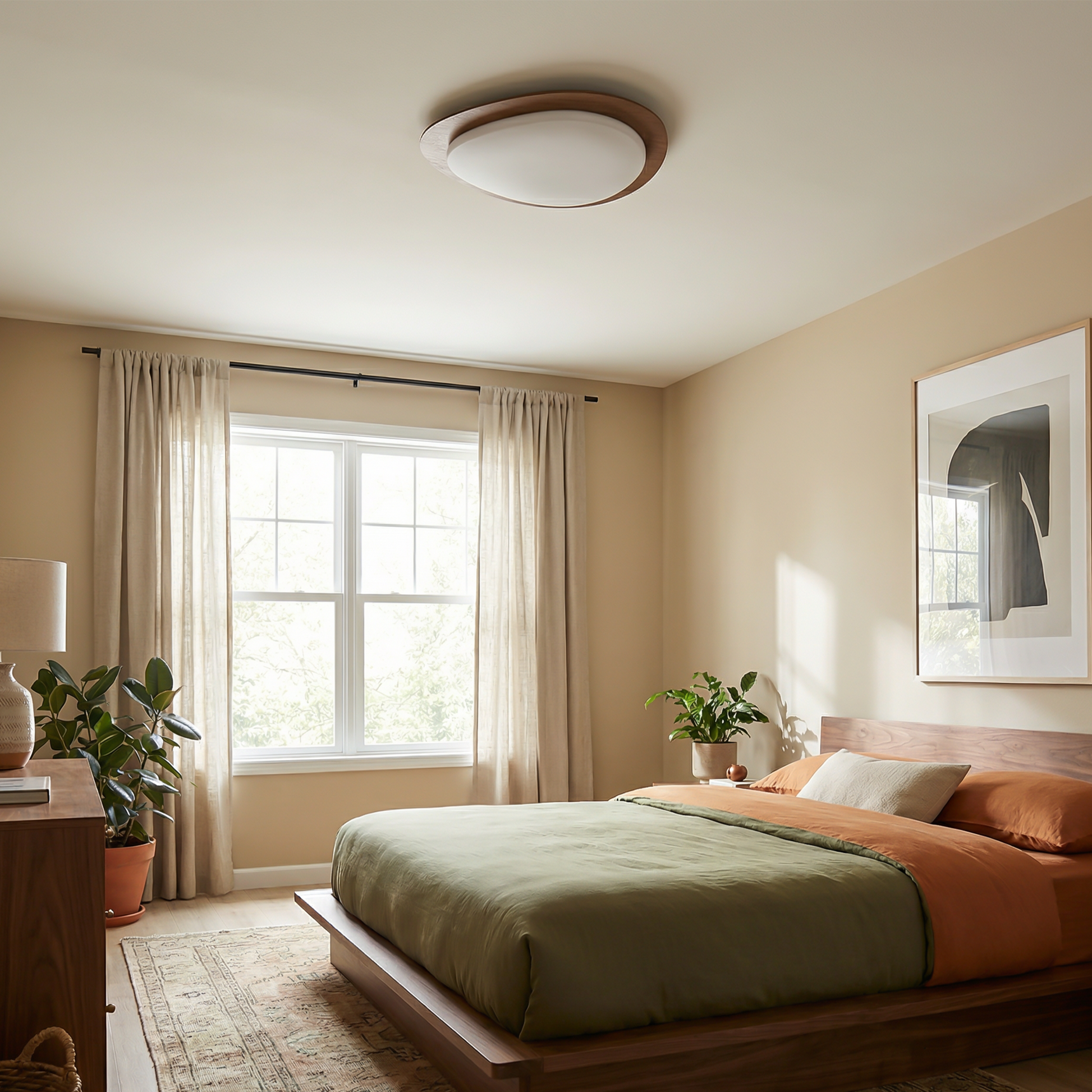 Plafonnier Boisé vue ambiance | Luxarmonie