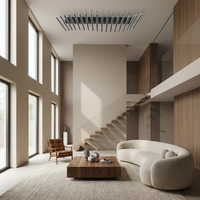 Lustre Fer LED Semi-Flush Design Moderne – Equinox