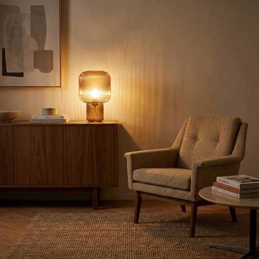 Lampe de Table en Verre Minimaliste pour Chambre – Armoniqui