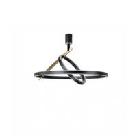 Plafonnier minimaliste double anneau en aluminium – Circadia