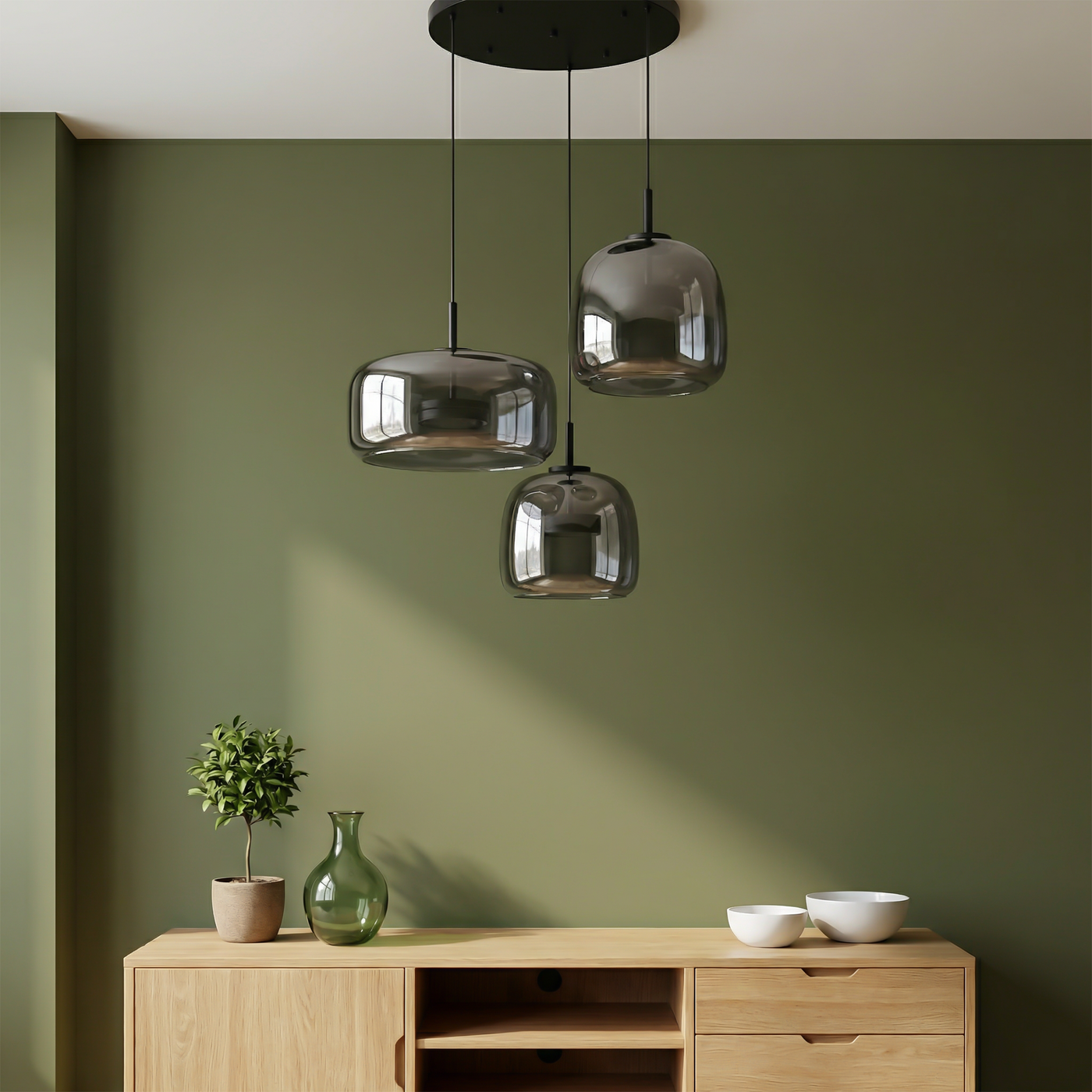 Suspension Grise Ambiance Contemporaine – Vetro