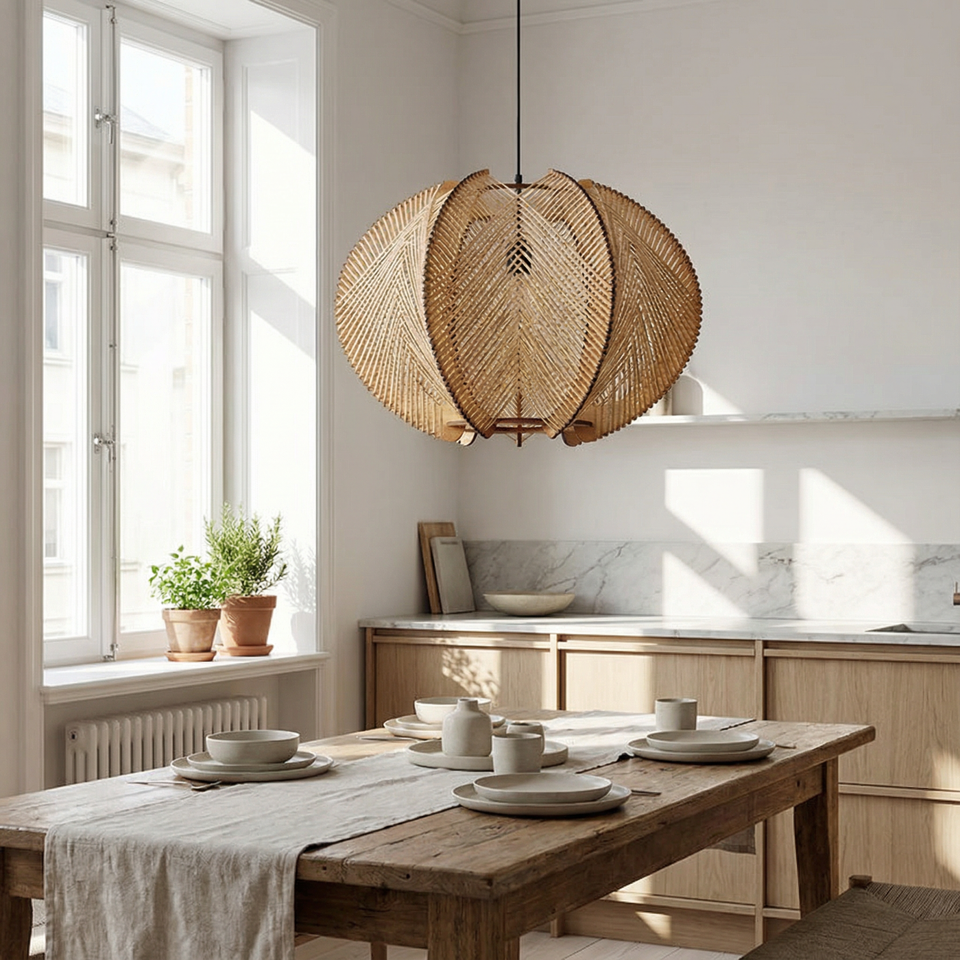 Suspension Bois Bambou Style Nordique – Calyne