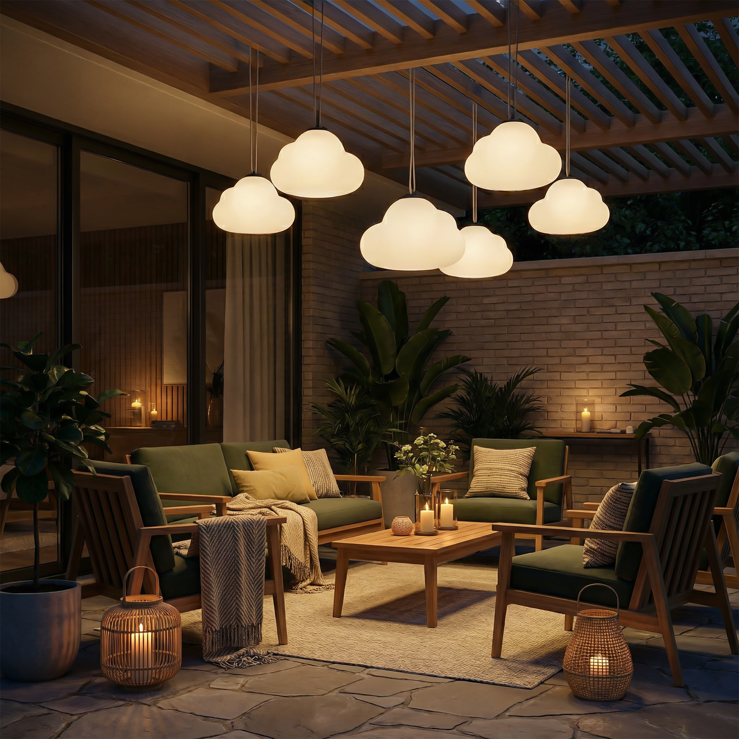 Suspension LED en Métal et Acrylique pour Jardin – Metacryl