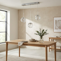 Suspension Verre Clair Design Épuré Lumière Ambiante – Cristallin