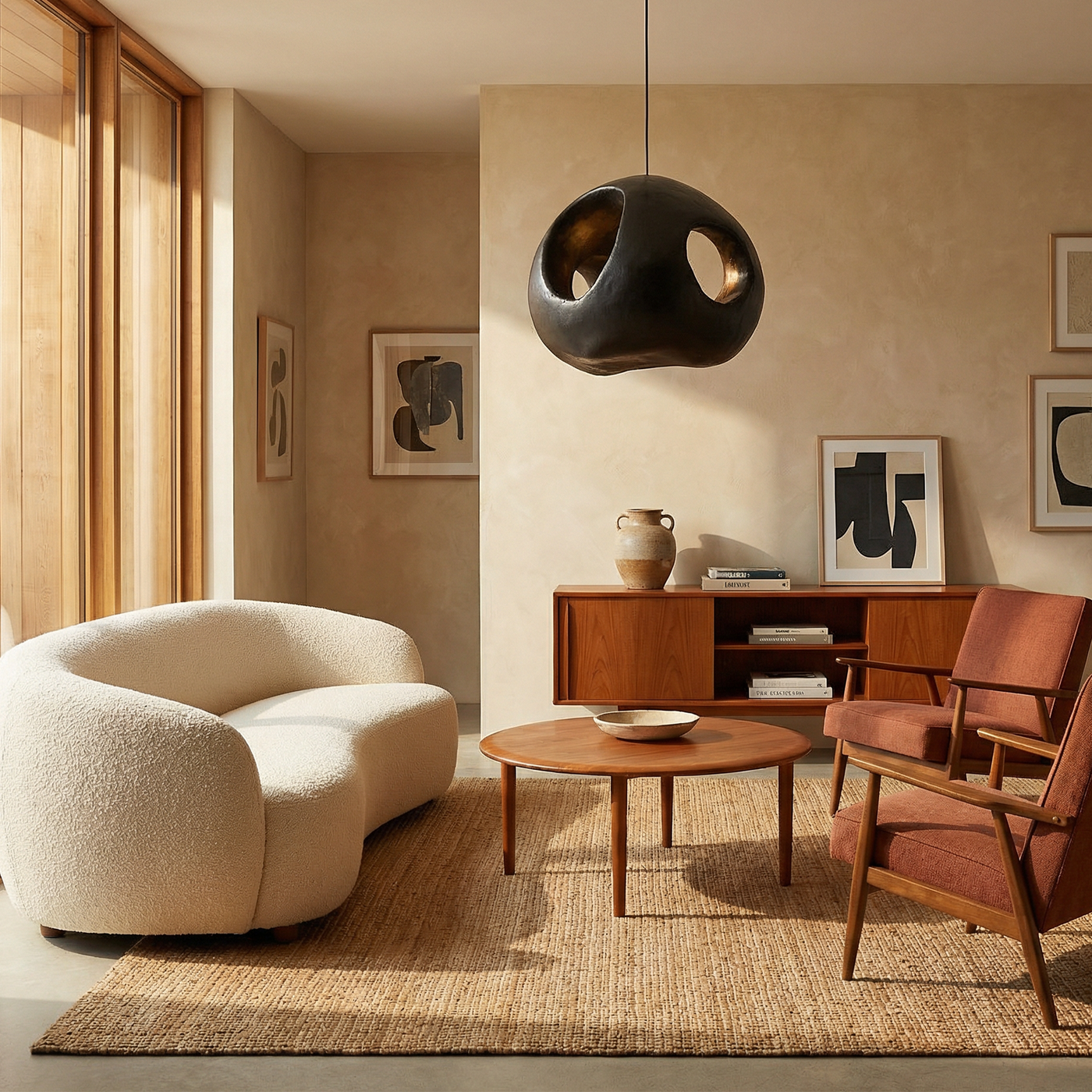 Suspension design avec variateur et finitions élégantes – Lueur Obsidienne