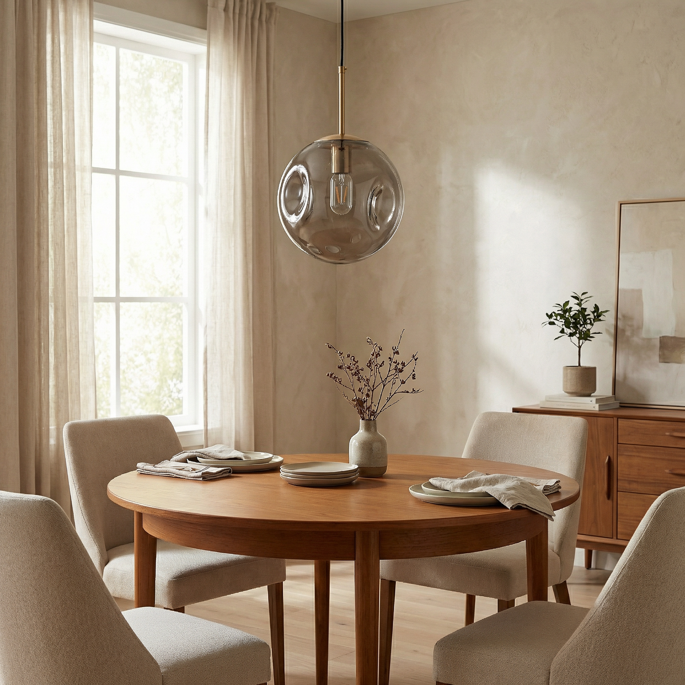 Suspension Nordique en Verre pour Salon et Chambre – Orbalya