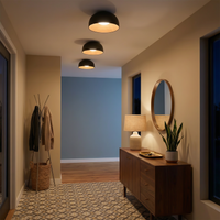 Plafonnier moderne en métal noir et bois – Maderique