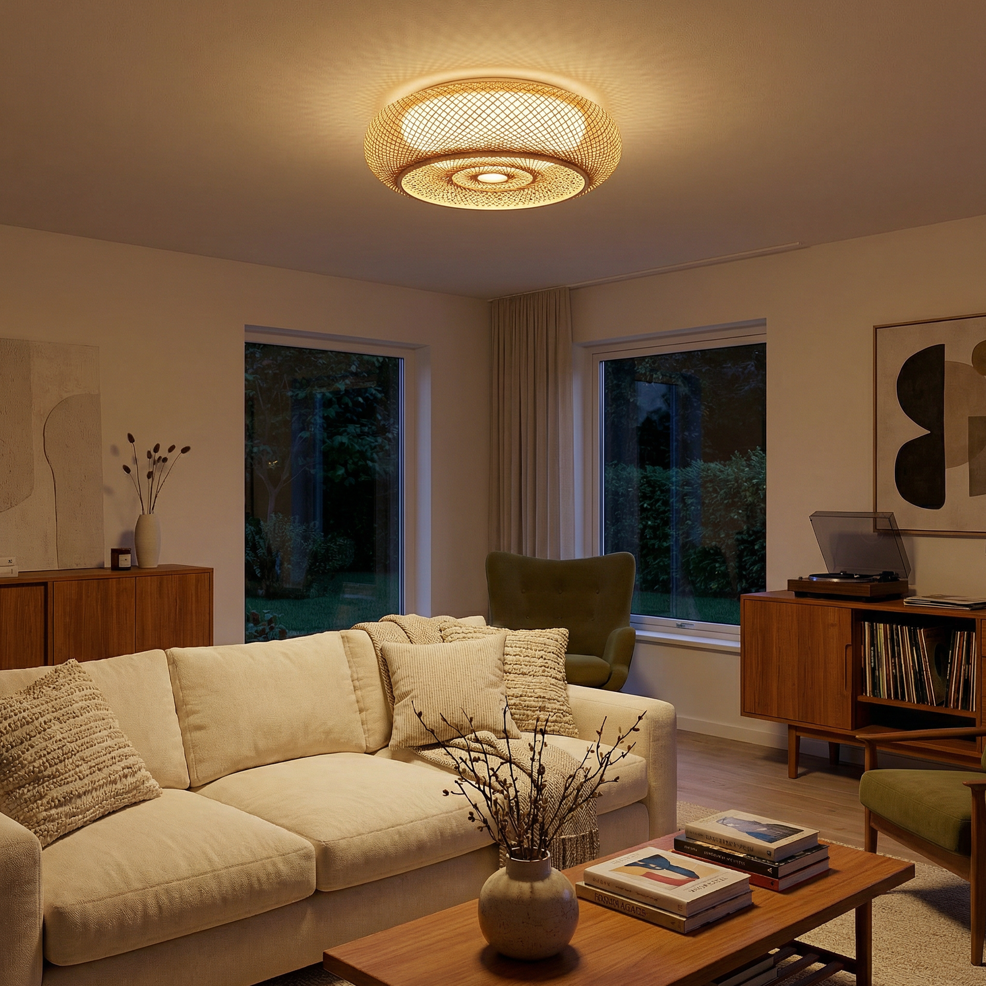 Plafonnier en bambou pour salon – Celantra