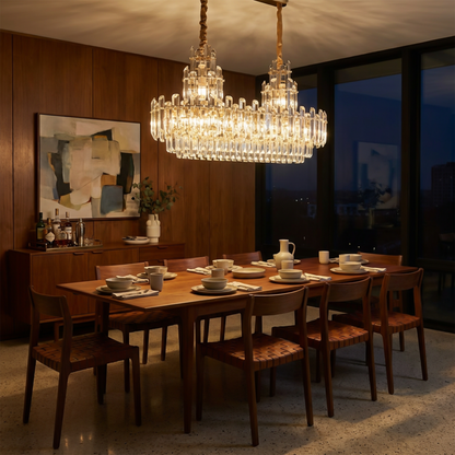 Lustre moderno em cristal para duplex – Estellione