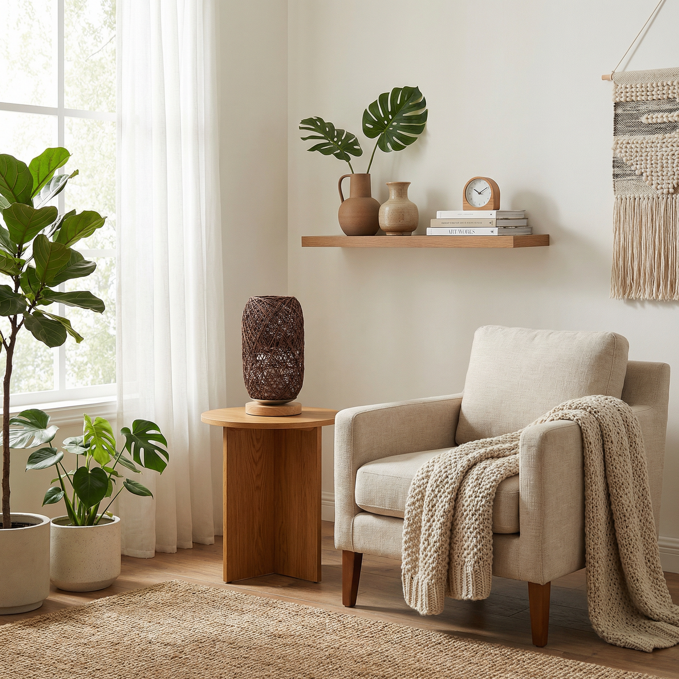 Lampe Rotin Bois Design Naturel – Veluma