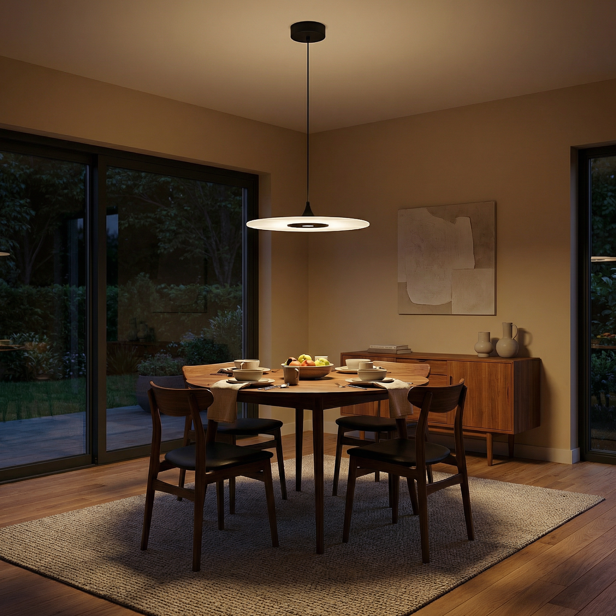 Suspension Disque Éclipse vue détail | Luxarmonie