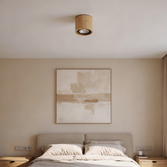 Plafonnier bois naturel minimaliste – Modèle Norvial