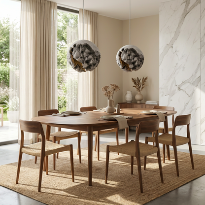 Sculptural Suspension Blown Glass Enveloping Light – Nova