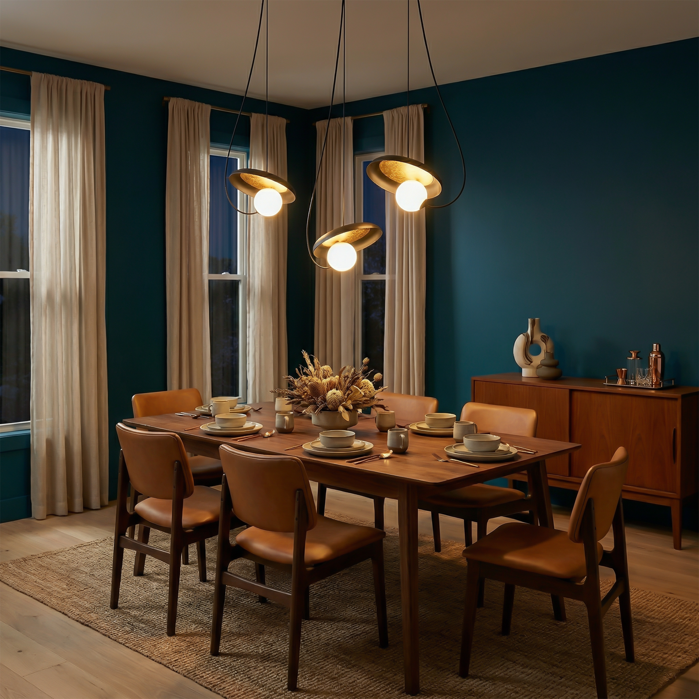 Suspension design nordique en fer pour salle à manger – Célestriø