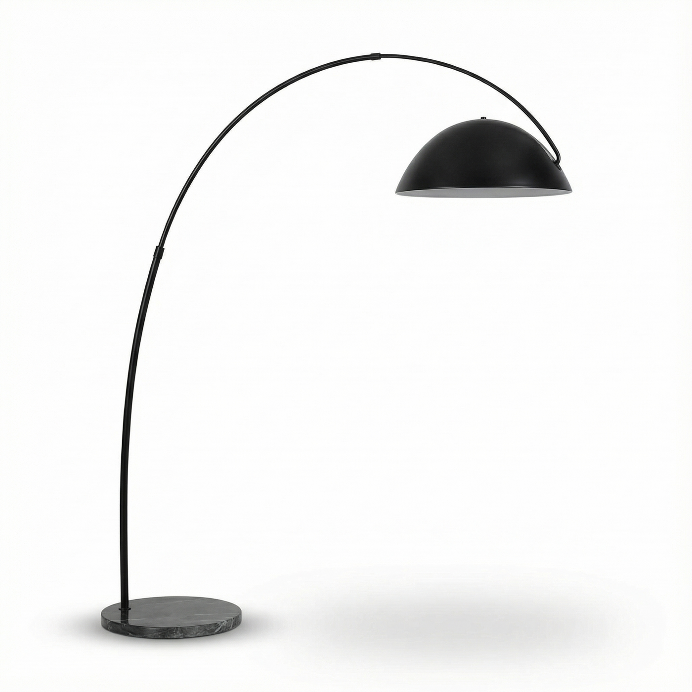 Lampe sur pied moderne en métal noir pour salon – Obsidial